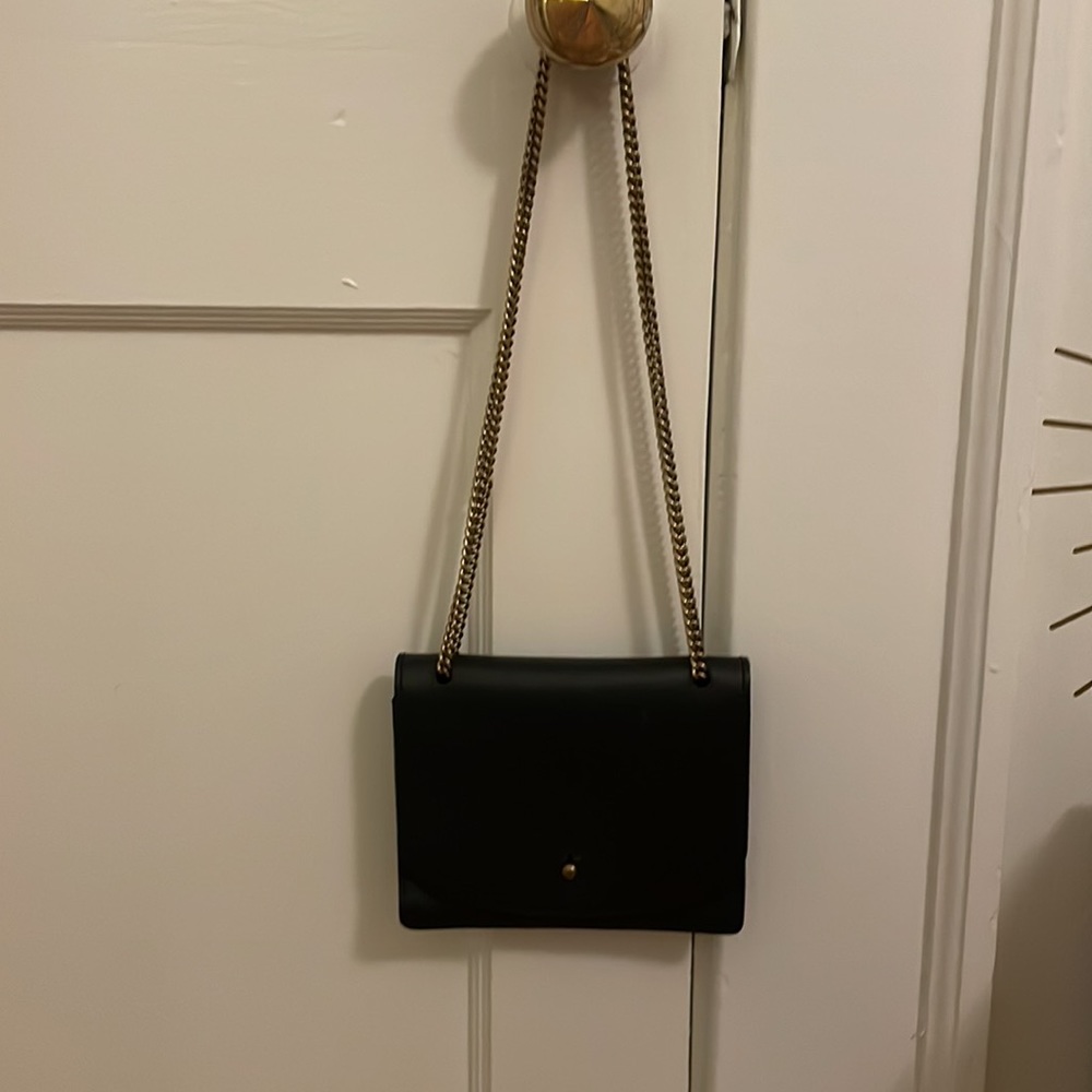 Madewell Black Leather Chain Bag
